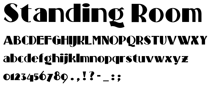 Standing Room Only NF font